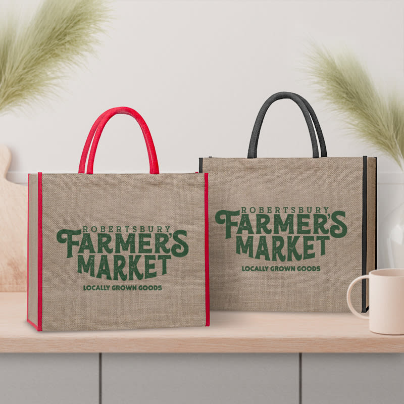 Custom Jute Tote Bags, custom tote bag with logo imprint 3