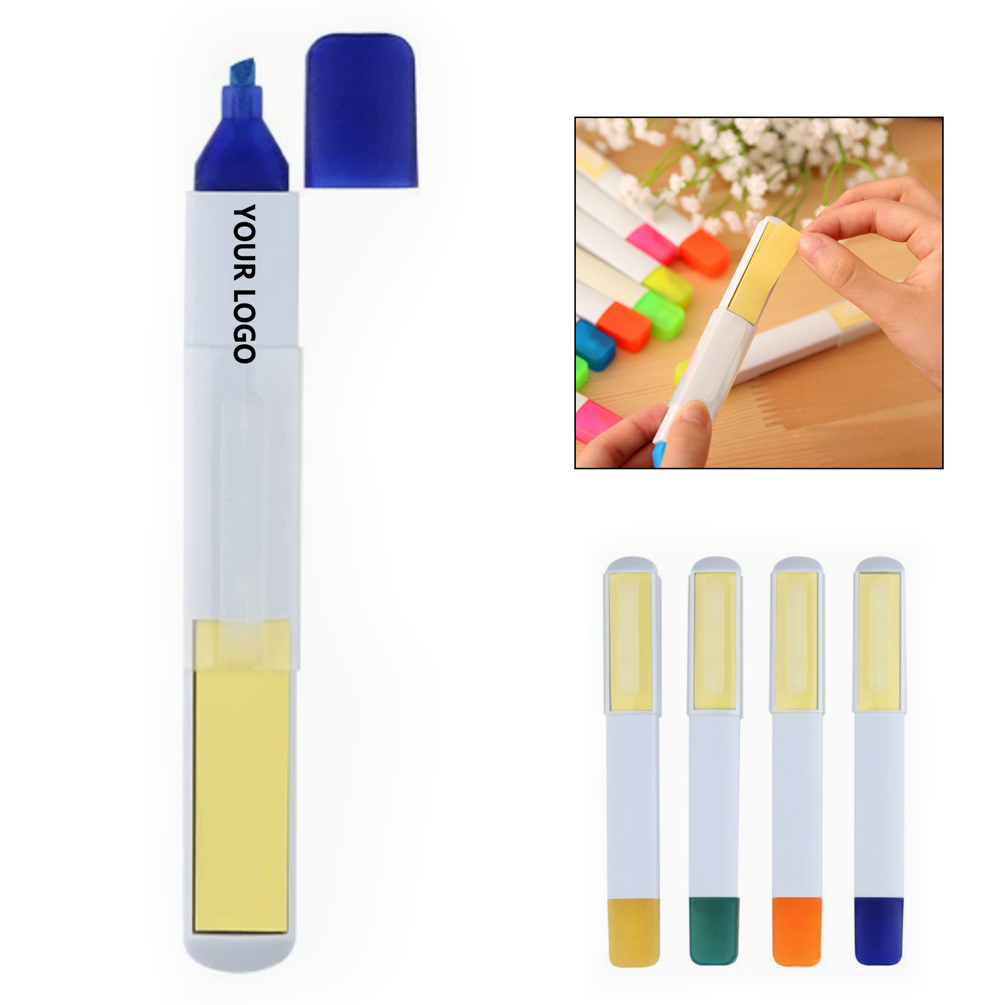 Highlighter Pen W/ Sticky Notes 2