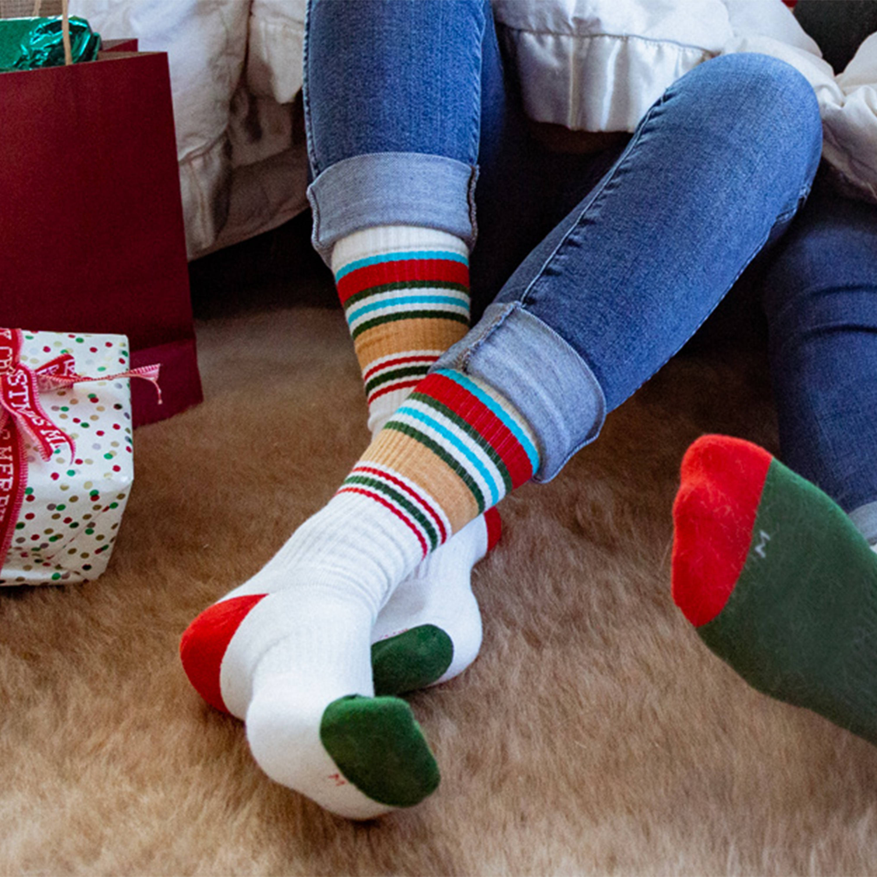 Patterned Winter Socks - Stylish Warmth for Cold Days - American Made 1