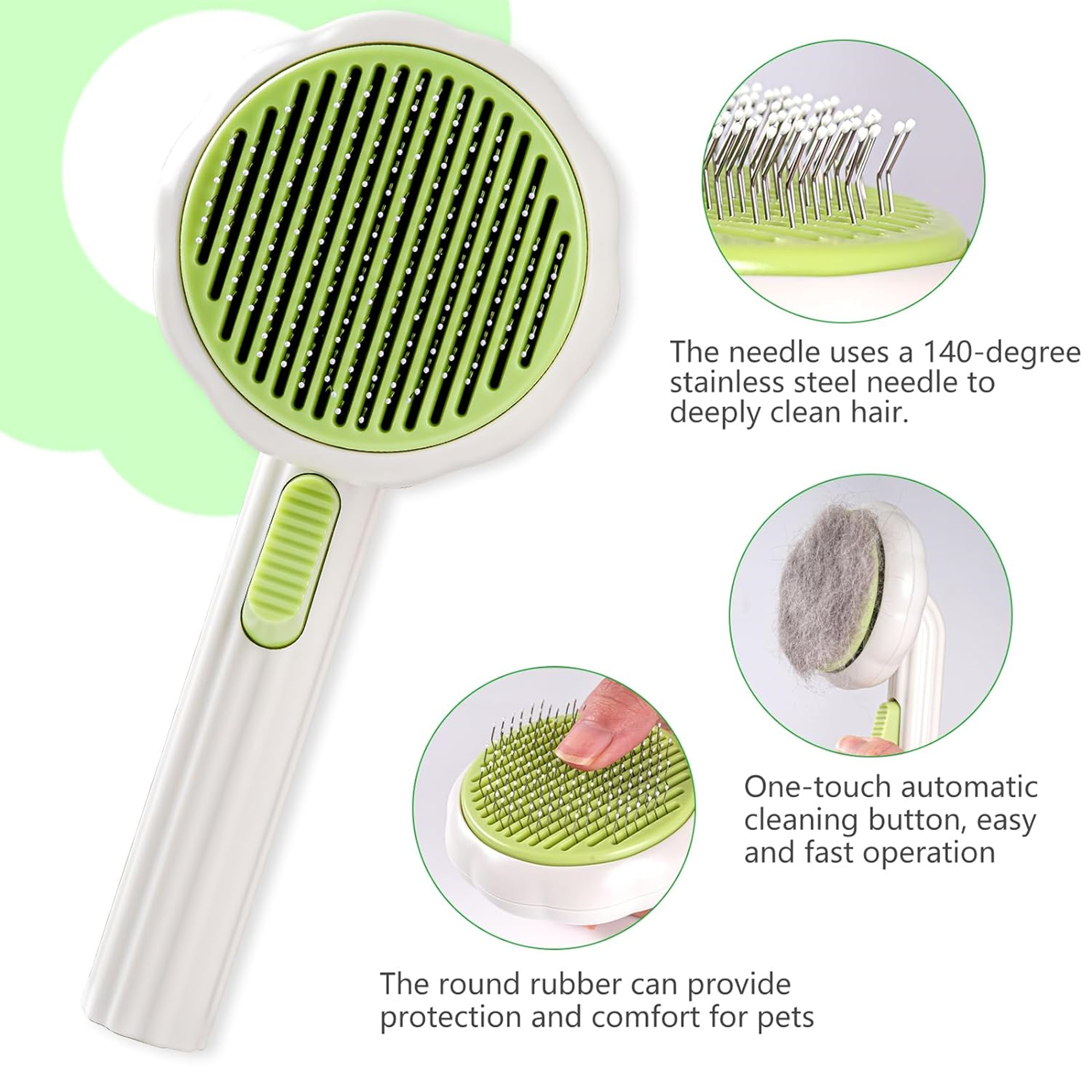 Self-Cleaning Pet Grooming Brush 2