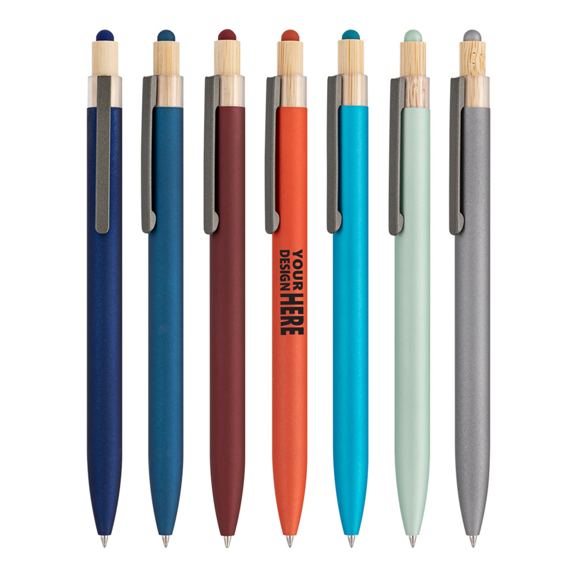 Eco Bamboo Cap Gel Pen With Aluminum Body 2