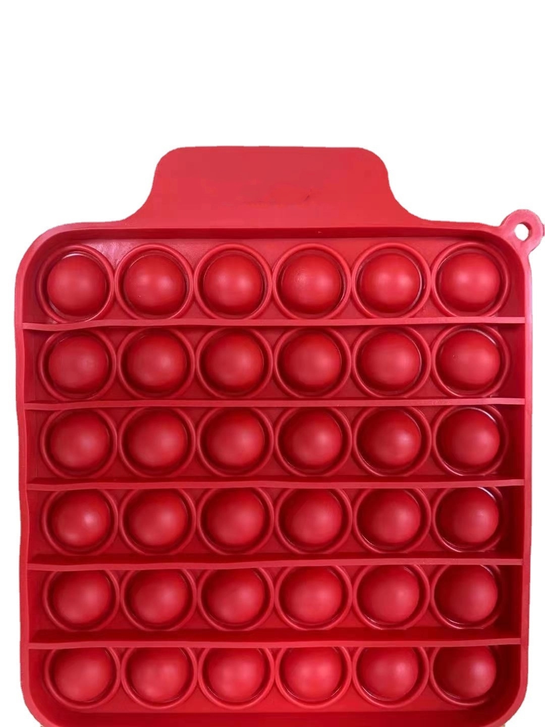 Square Popper Silicone Fidget Toy with Keychain 3