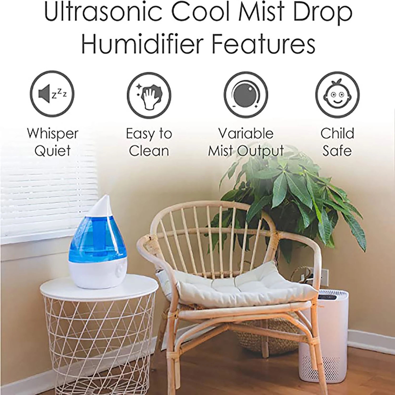Led Colorful Water Drop Air Humidifier 3