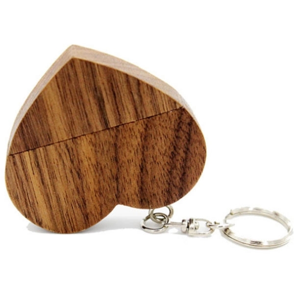 Heart Shape Wooden USB Flash Drive 3