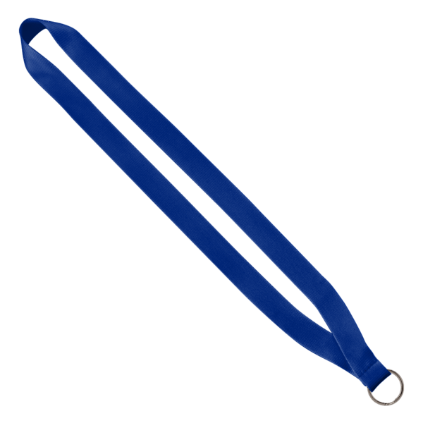 3/4" Polyester Lanyard with Sewn Silver Metal Split-Ring 46