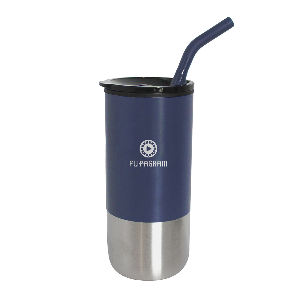 EcoSip 16oz Double-Wall Tumbler With Silicone Tipped Straw 4