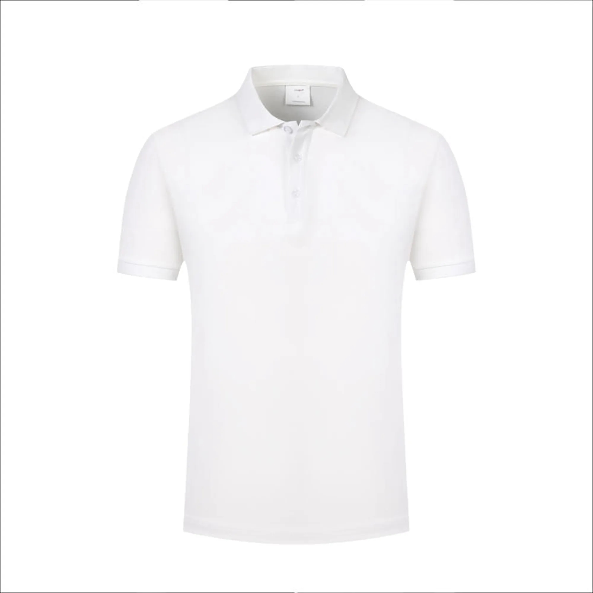 Mercerized Cotton Polo Lapel Short Sleeve Shirt 13