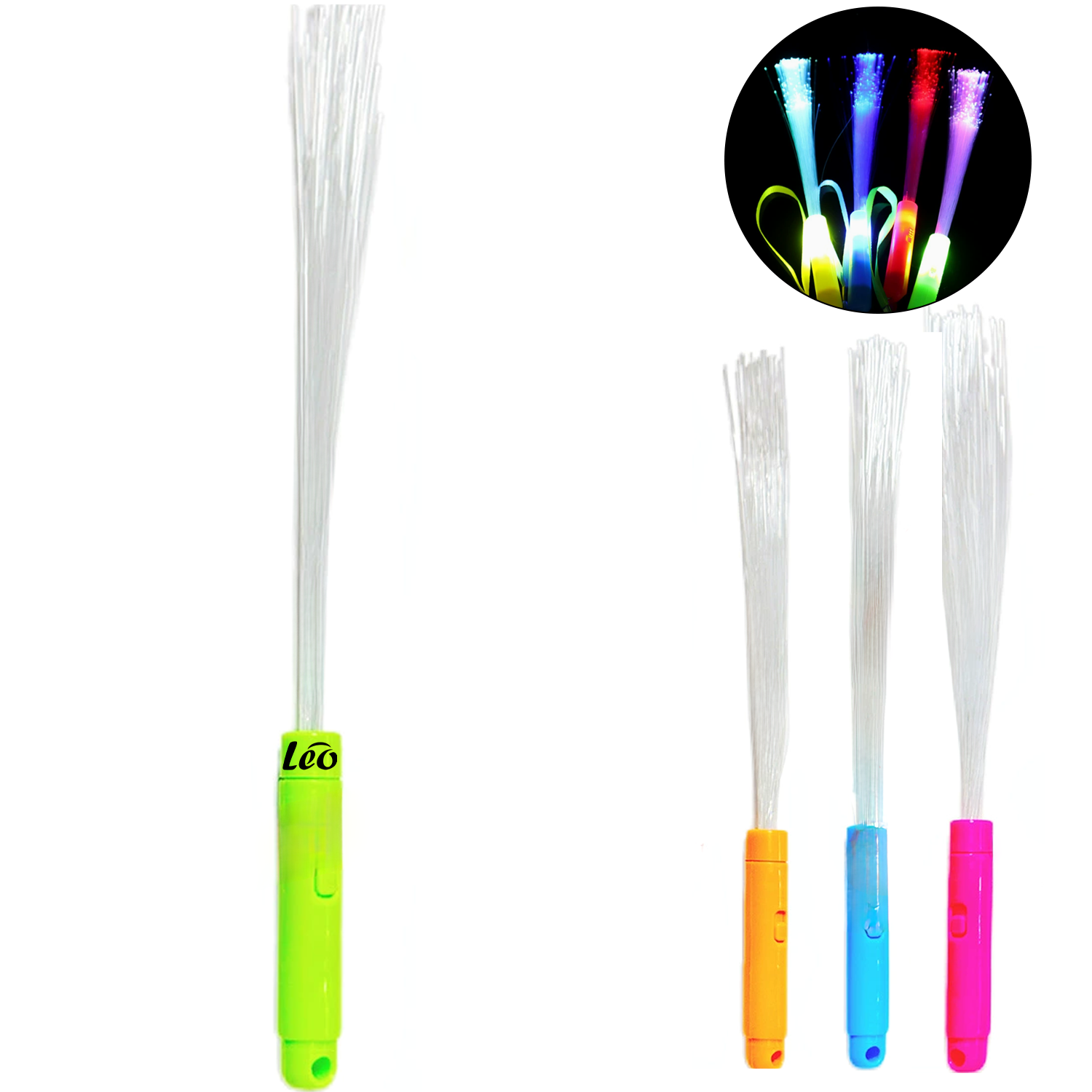 LED Colorful Flash Fiber Rod Children's Toy 1