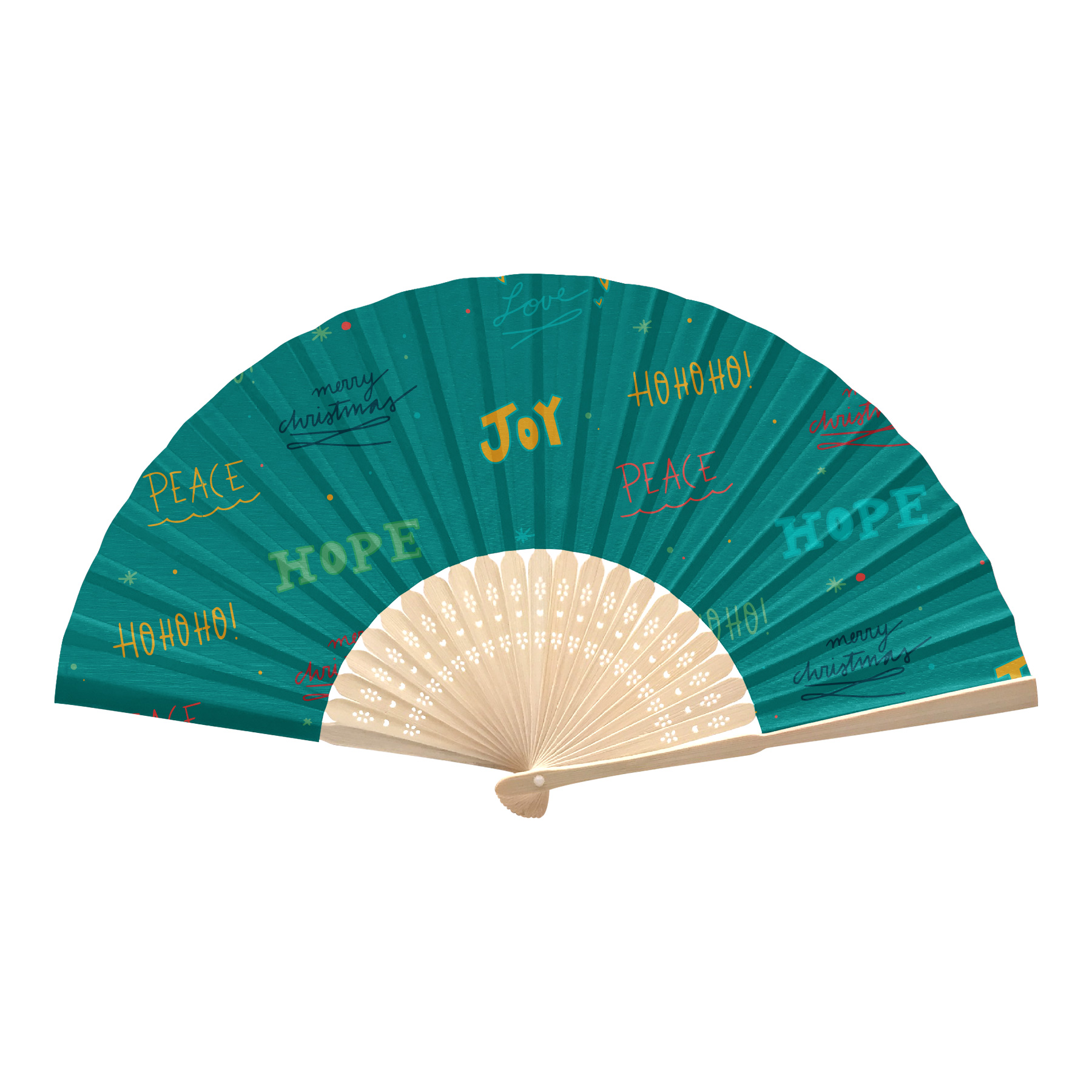 Bamboo Handle Folding Fans 3