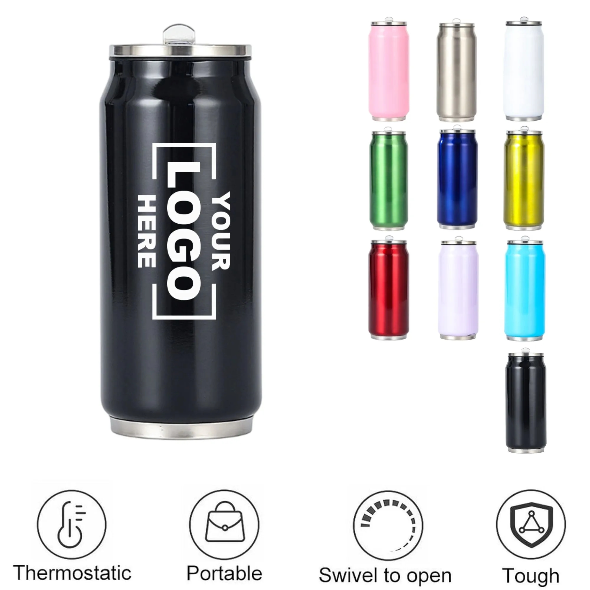 15oz Pull Tab Shaped Portable Vacuum Insulated Mug