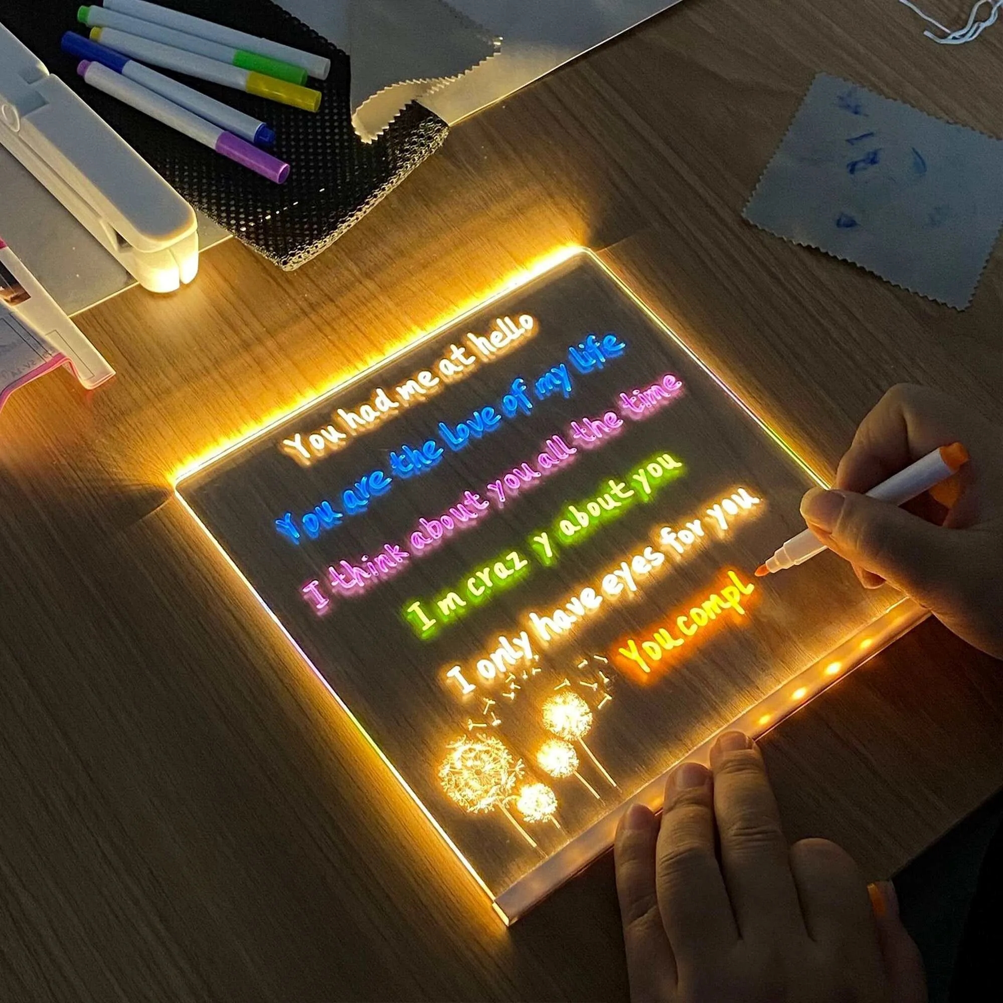 LED Message Board with 7 Colors Pen 7
