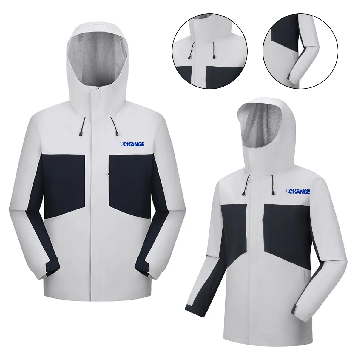 Colorblock Waterproof Softshell Jacket With Hood 6