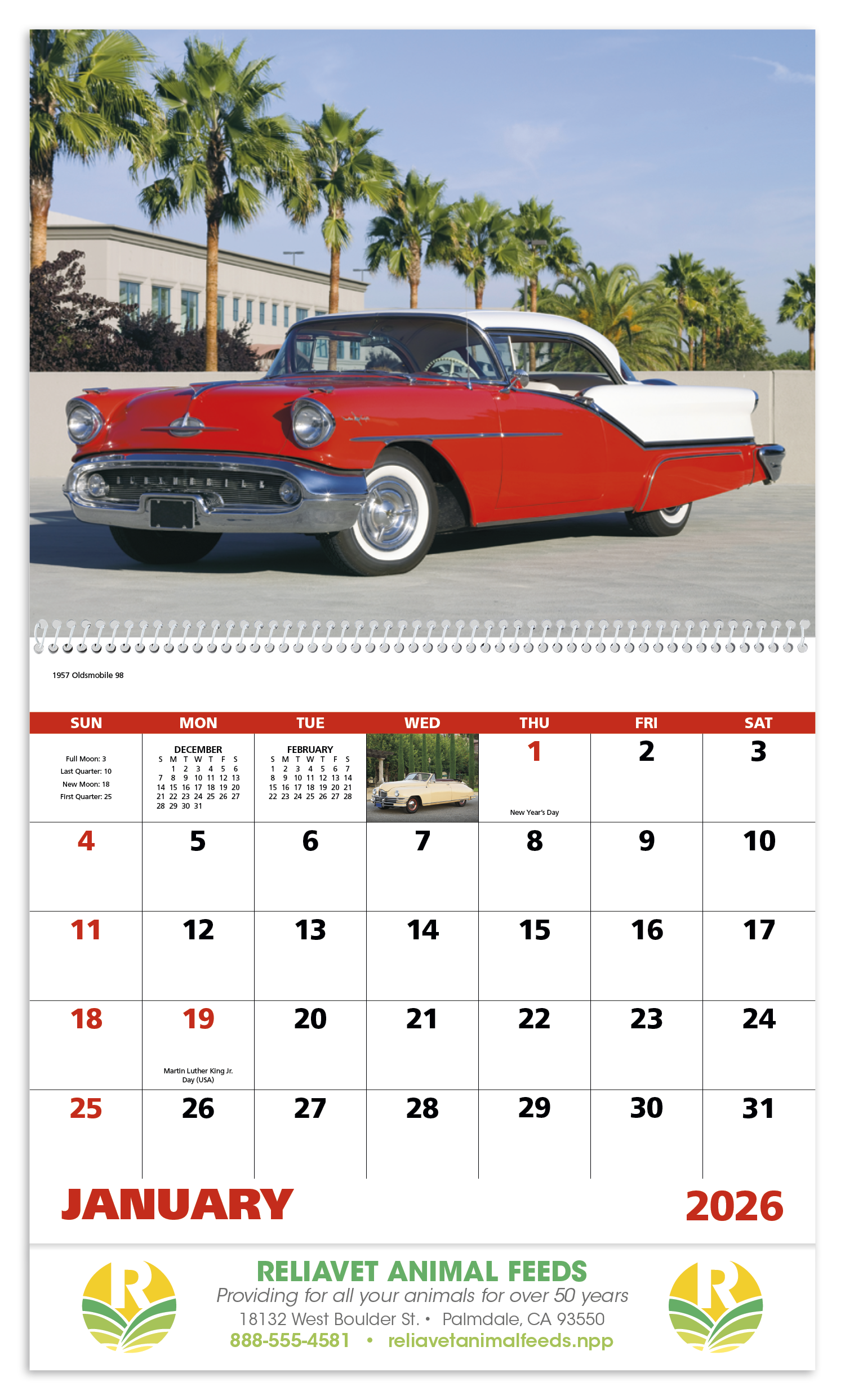 Good Value™ Classic Autos - Spiral Calendar 10