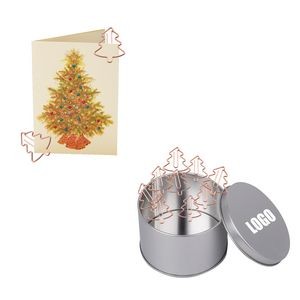 Rose Gold Tree Shaped Paper Clips With Tin Box 4
