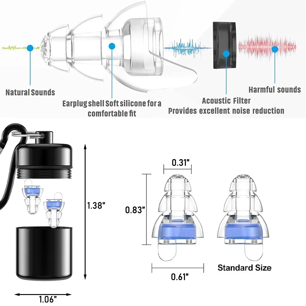 High Fidelity Earplug Sets With Aluminum Case 3