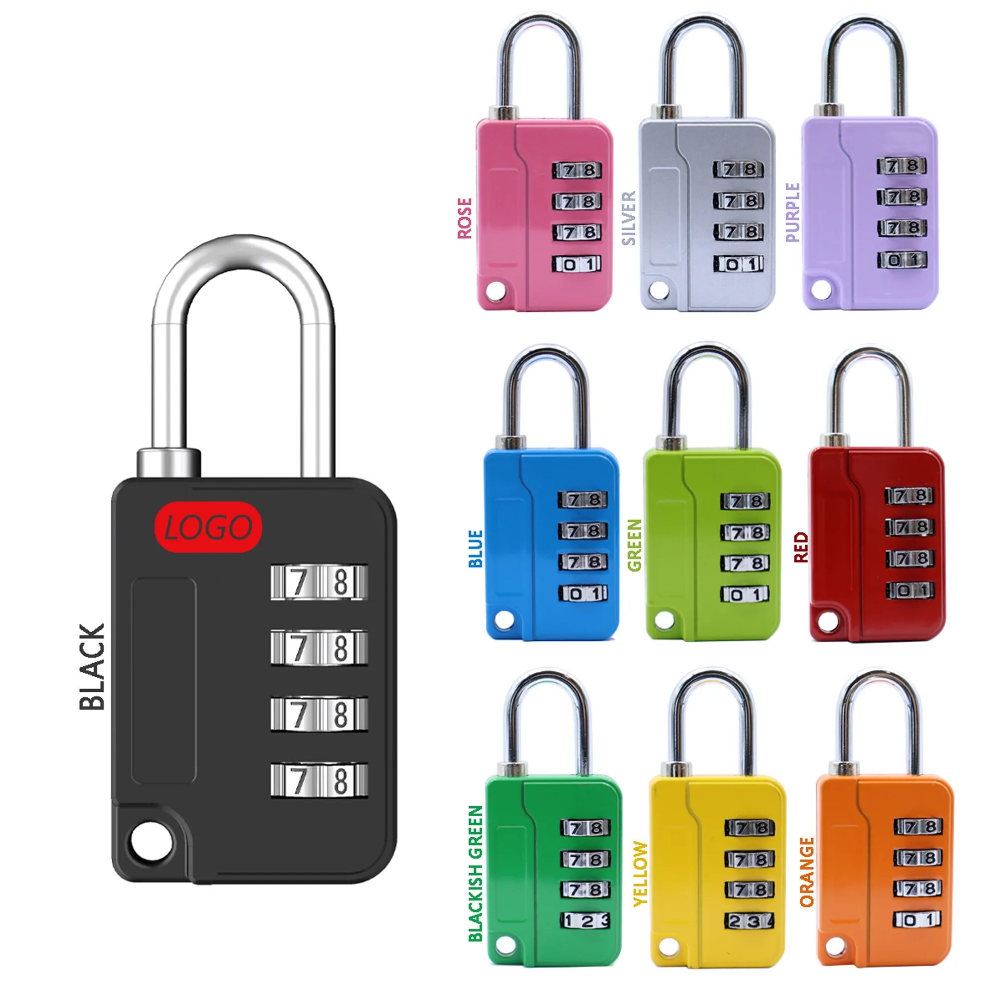 MOQ 50PCSCustomize 4-Digit Resettable Luggage Lock 3