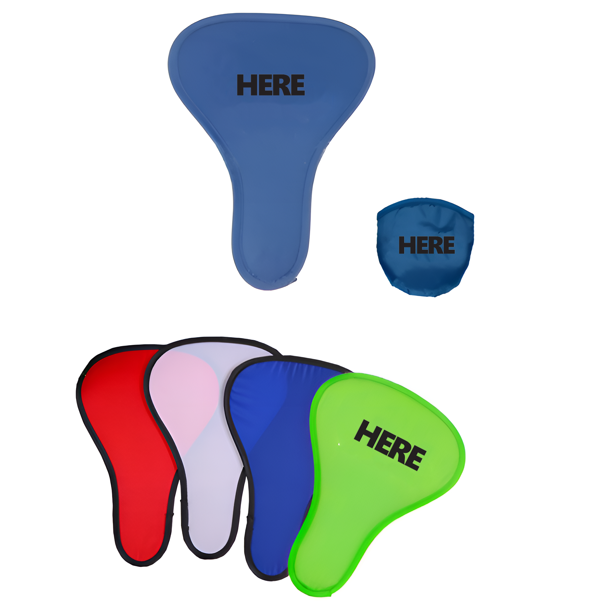 Custom T Shape Foldable Fan With Pouch 1