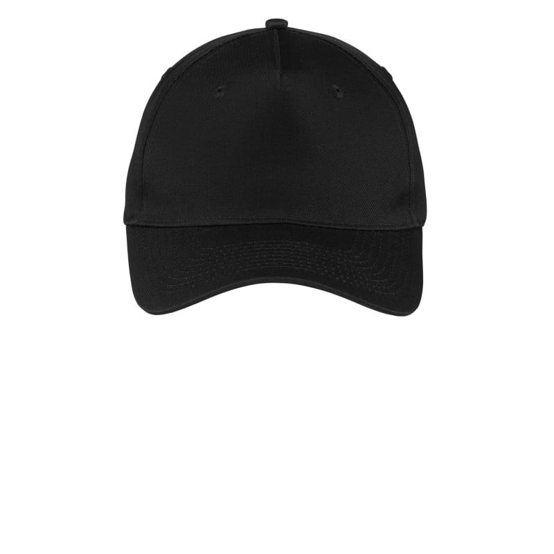 Port & Company Five-Panel Twill Cap. 8