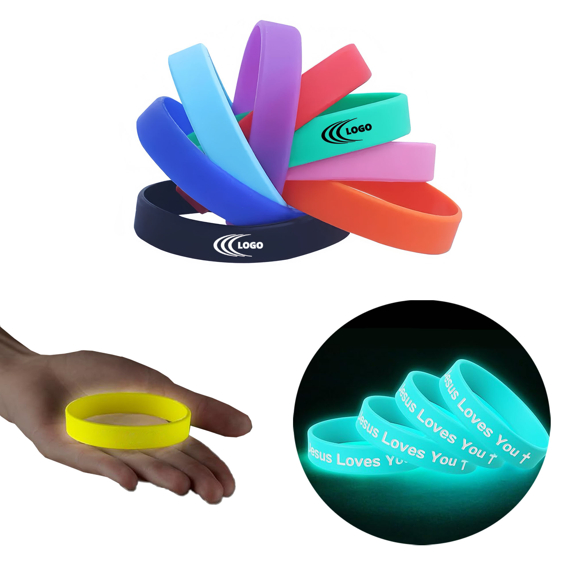Customizable Glow-in-the-Dark Silicone Band 1