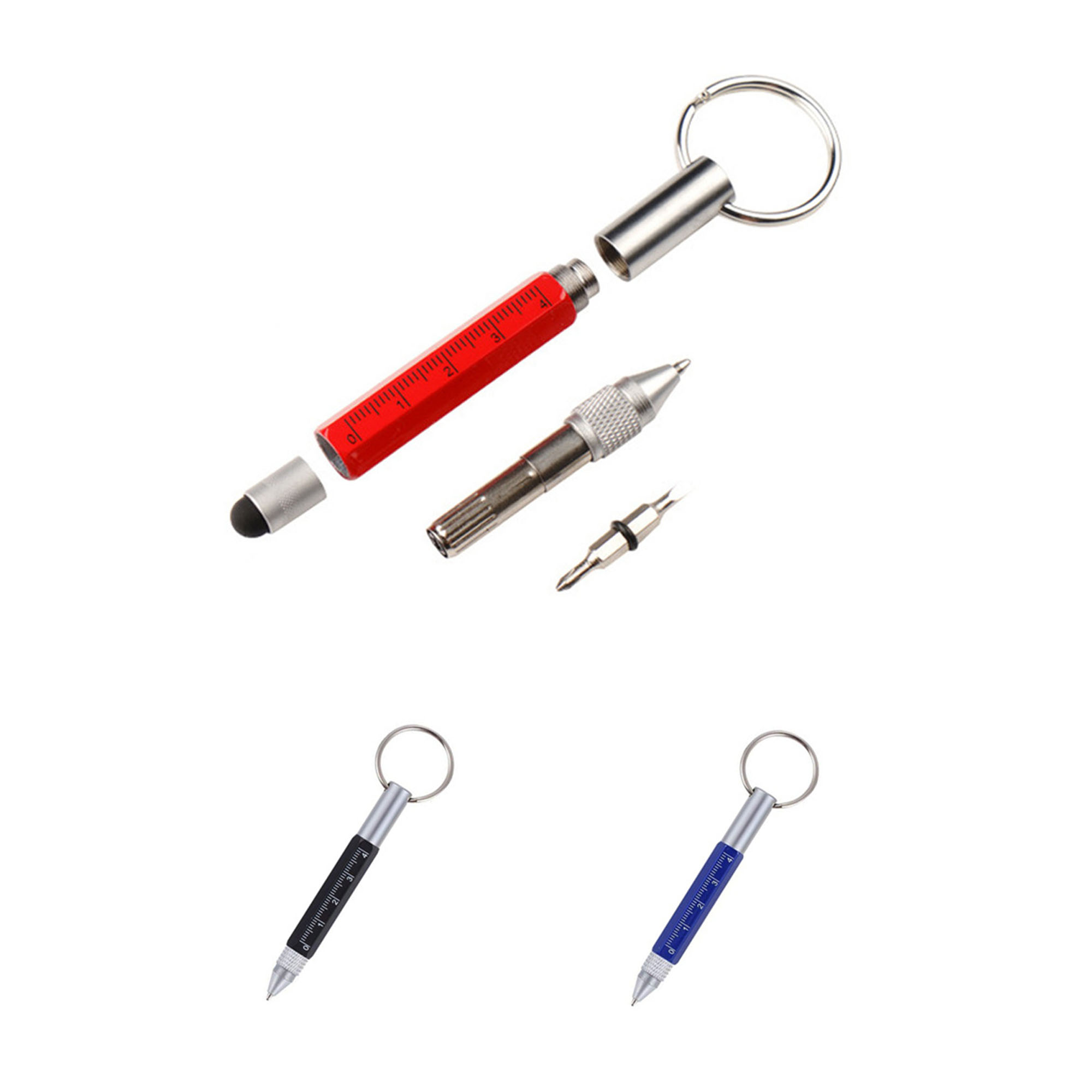 6-in-1 Multi-Function Tool Pen Keychain 4