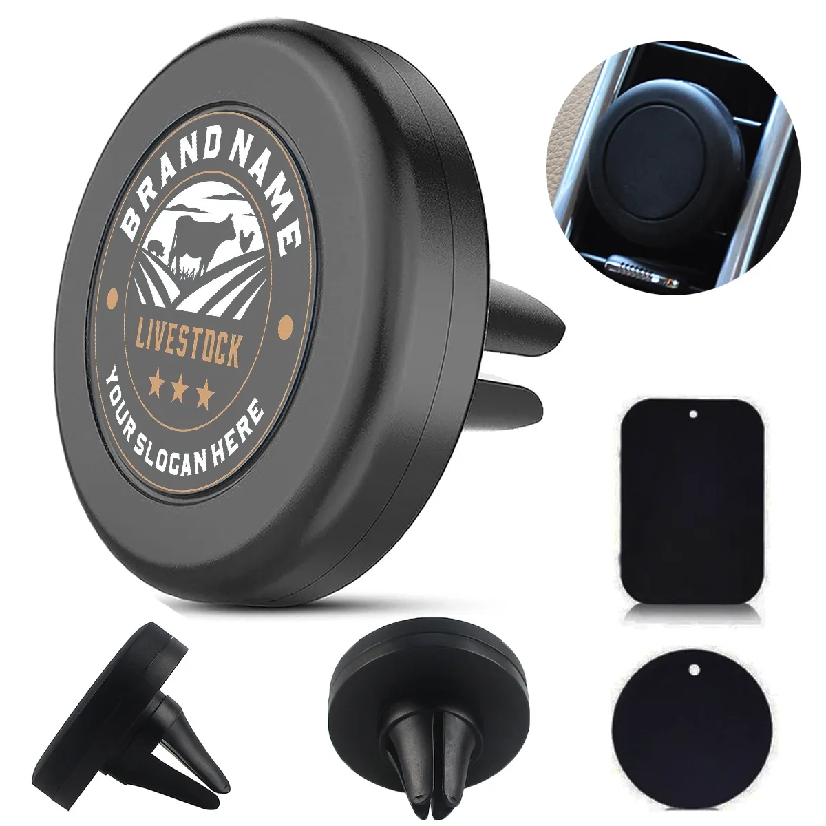Portable Universal Air Vent Magnetic Car Mount Phone Holder 5