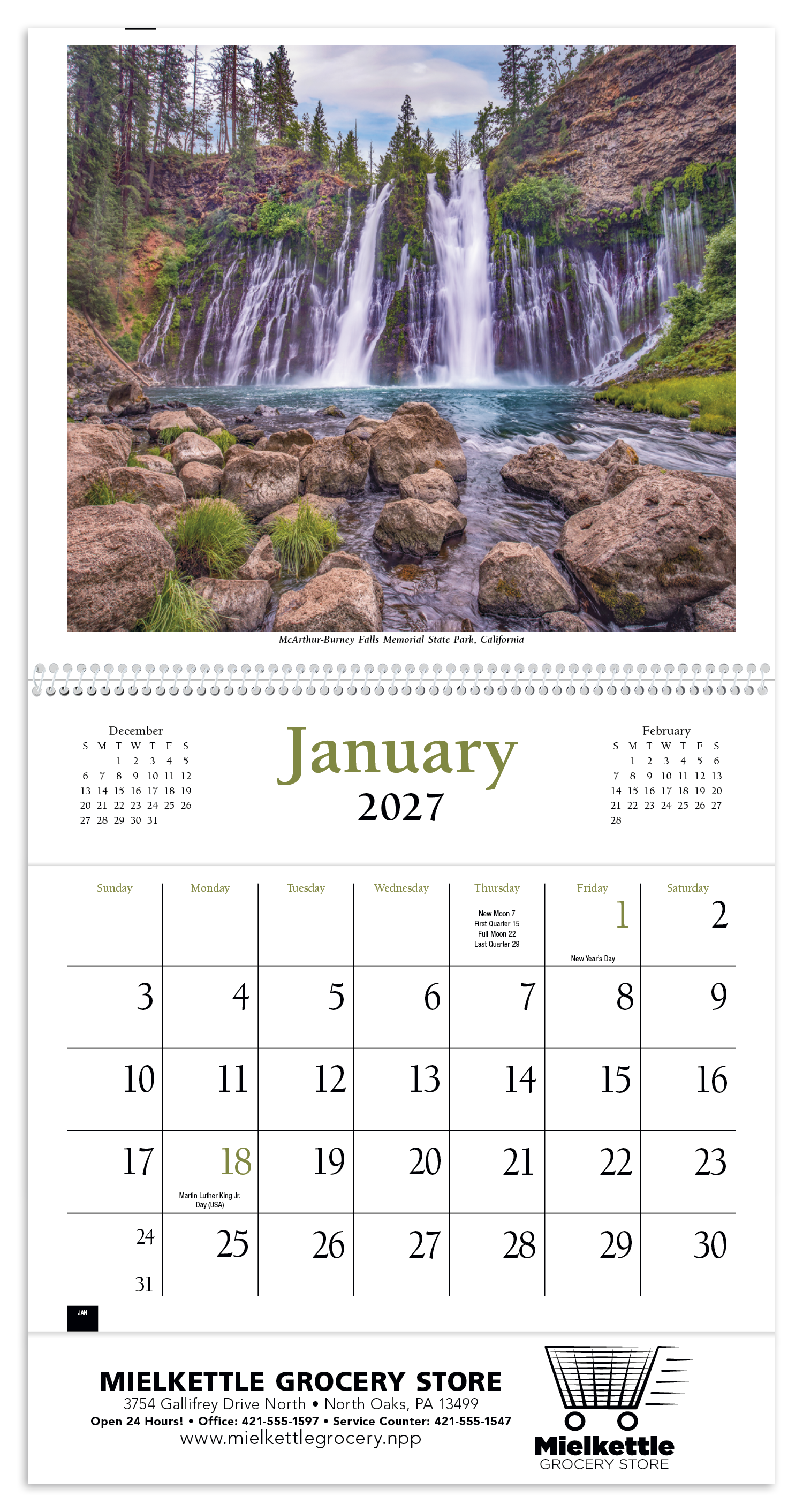 HotLine® Products Scenic America® Pocket Calendar 48