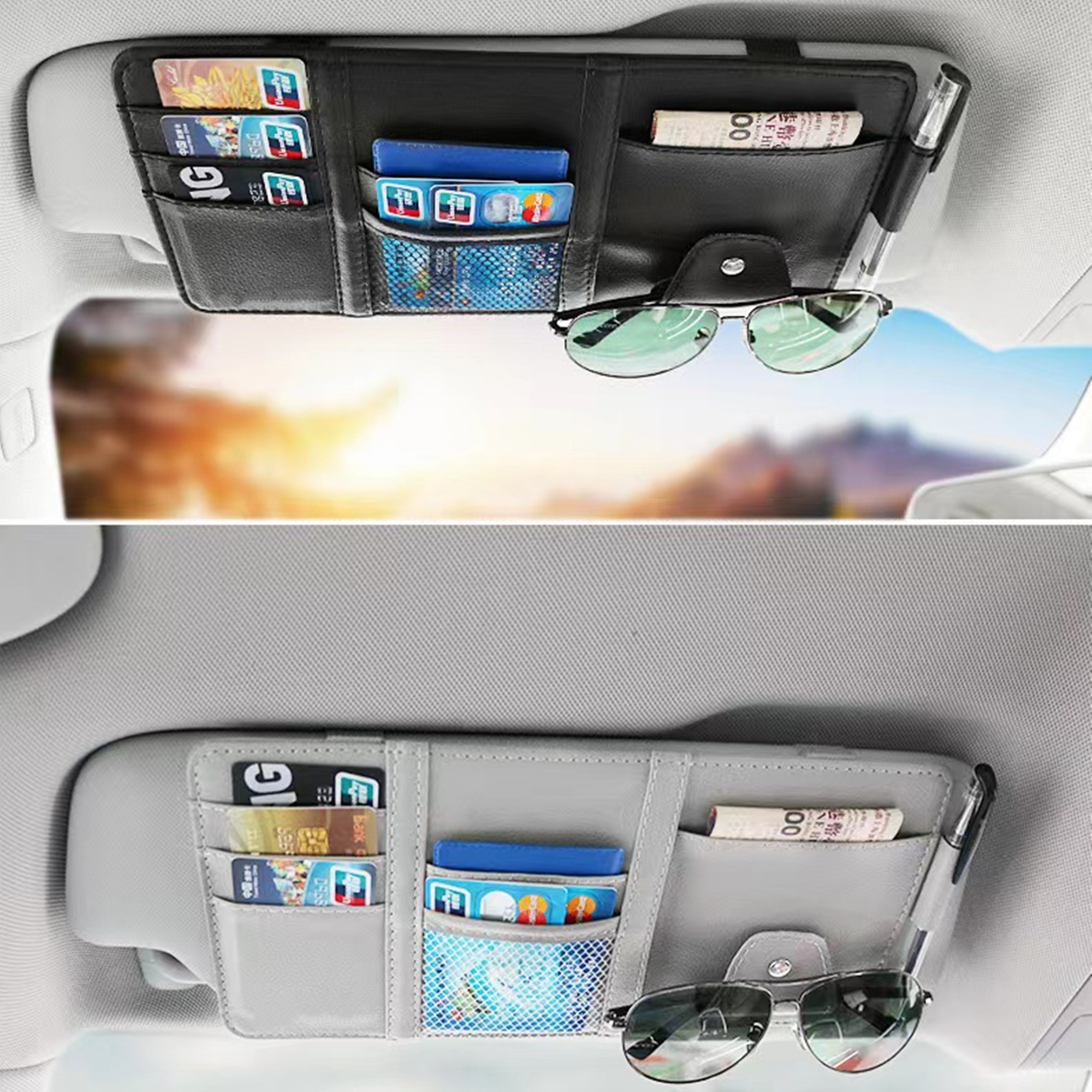 Car Sun Visor Organizer Sunglasses Holder 3