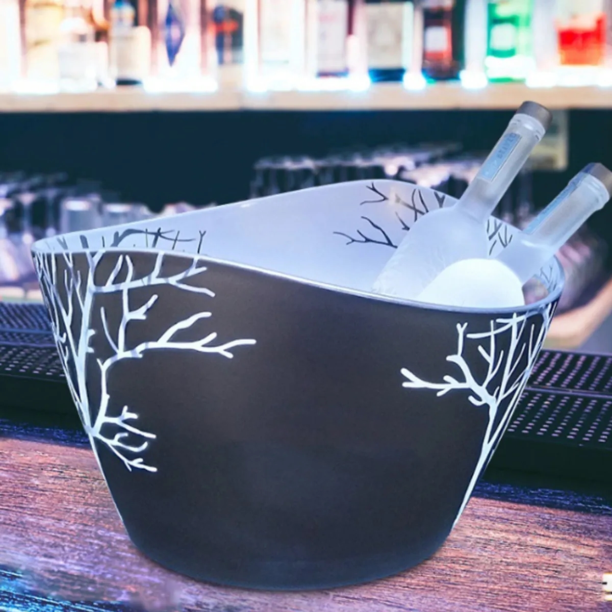 9L Custom LED Light Up Ice Bucket with Logo Display 4