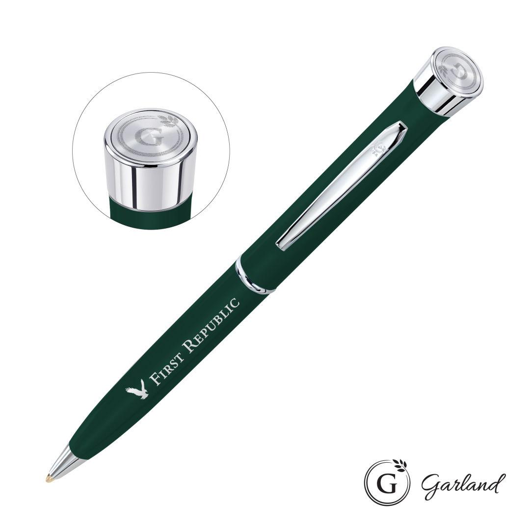 Garland® Color Matte Emblem Twist Ballpoint Pen - Chrome 10