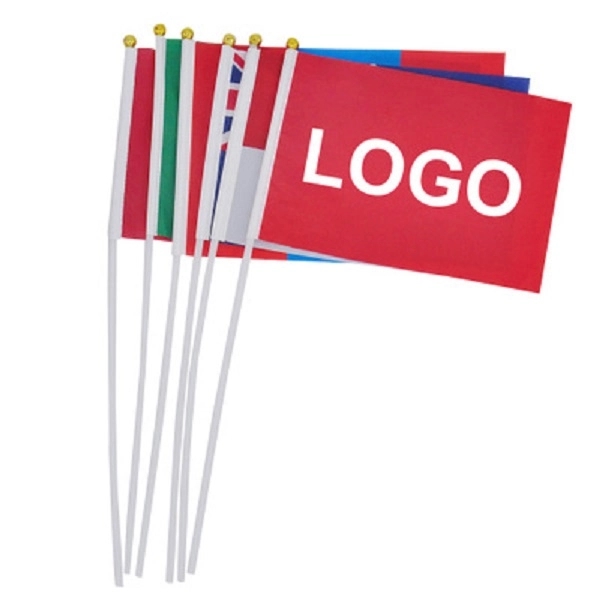 Polyester White Stick Flag 2