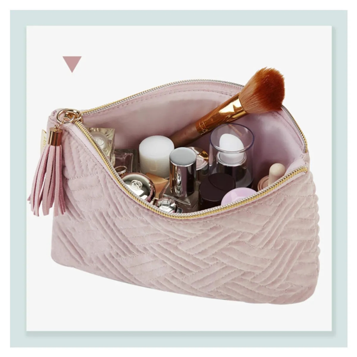 Small Cosmetic Bag Elegant Roomy Makeup Lipstick Pouch 3