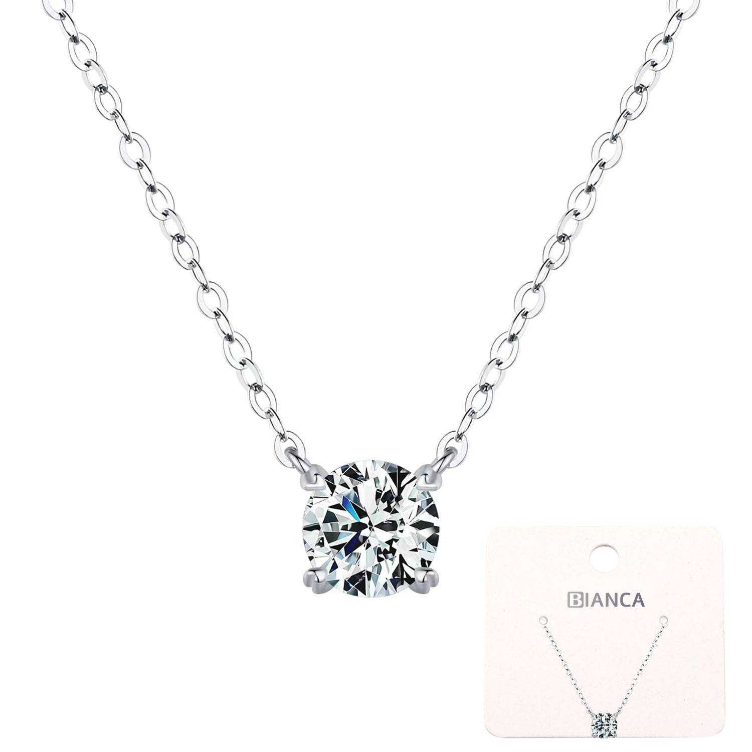 Round Full Diamond Necklace 4