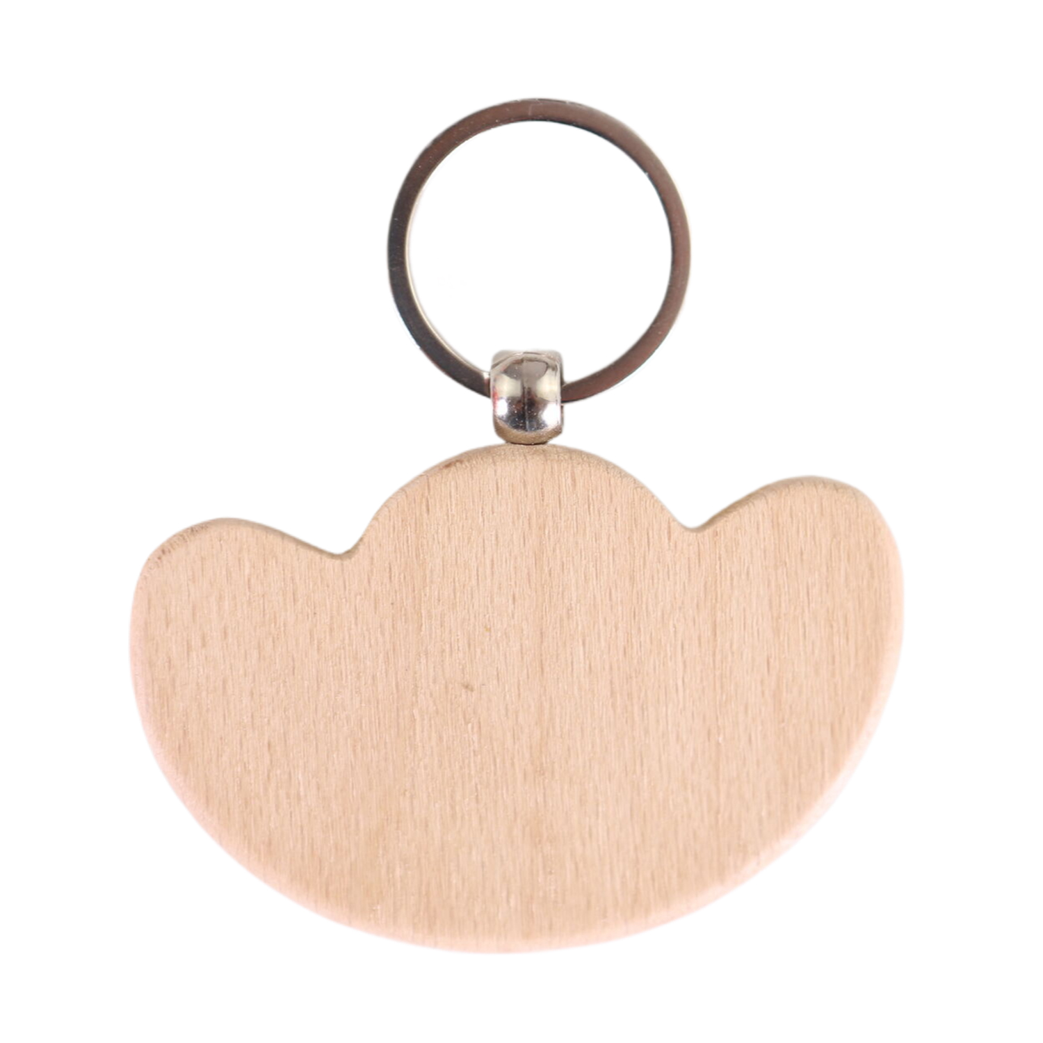 Wooden Tulip Shape Keychain 1