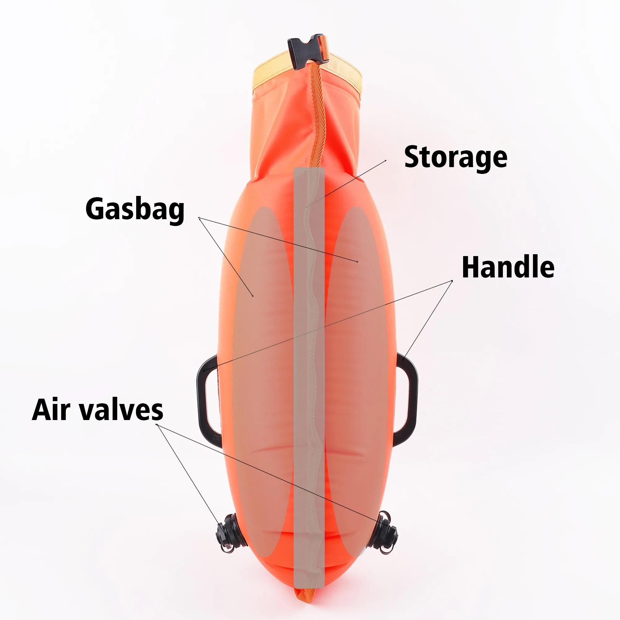 7 gal Swimming Buoy Inflatable Float with Dry Bag 5