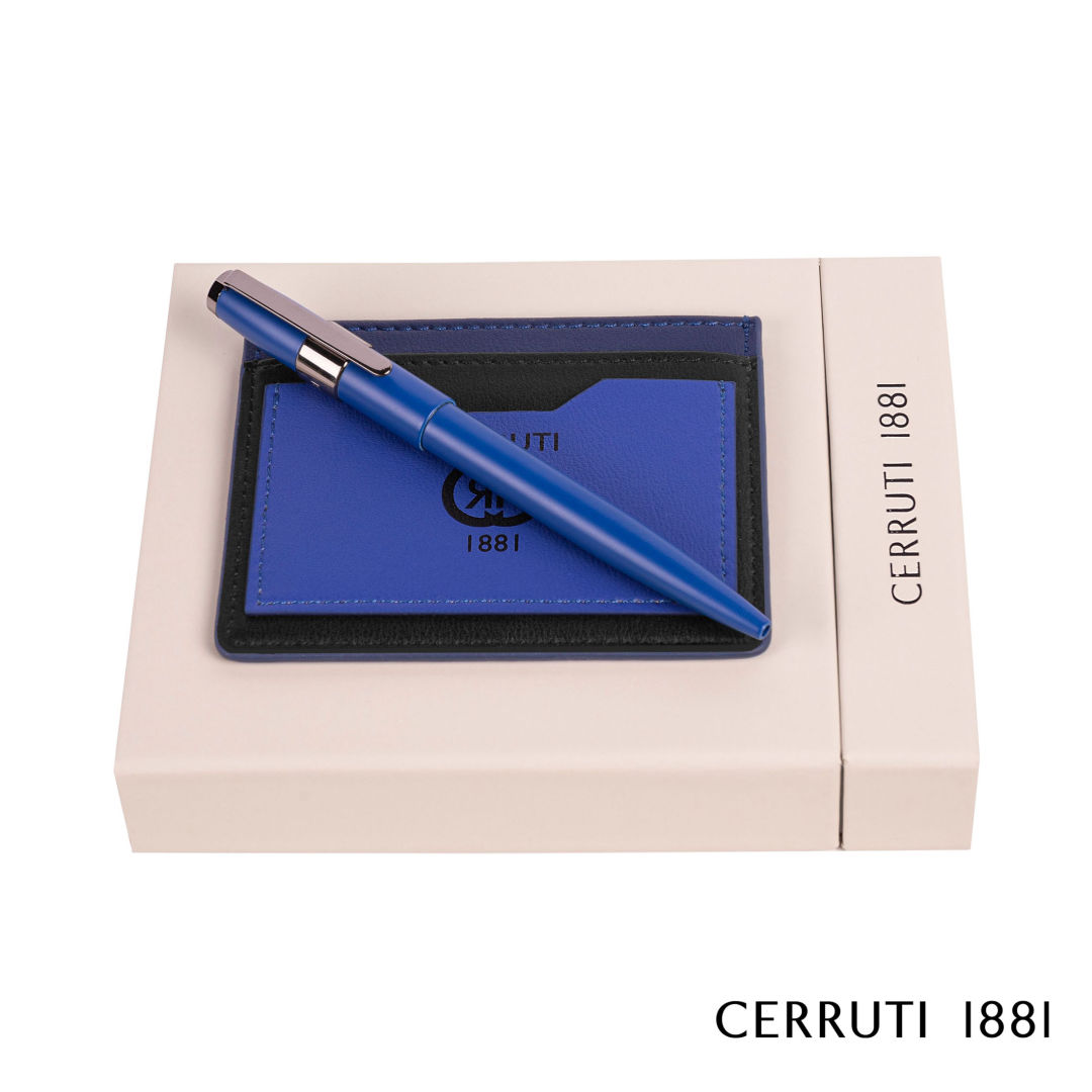 Cerruti 1881® Brick Card Holder & Block Pen Gift Set 3