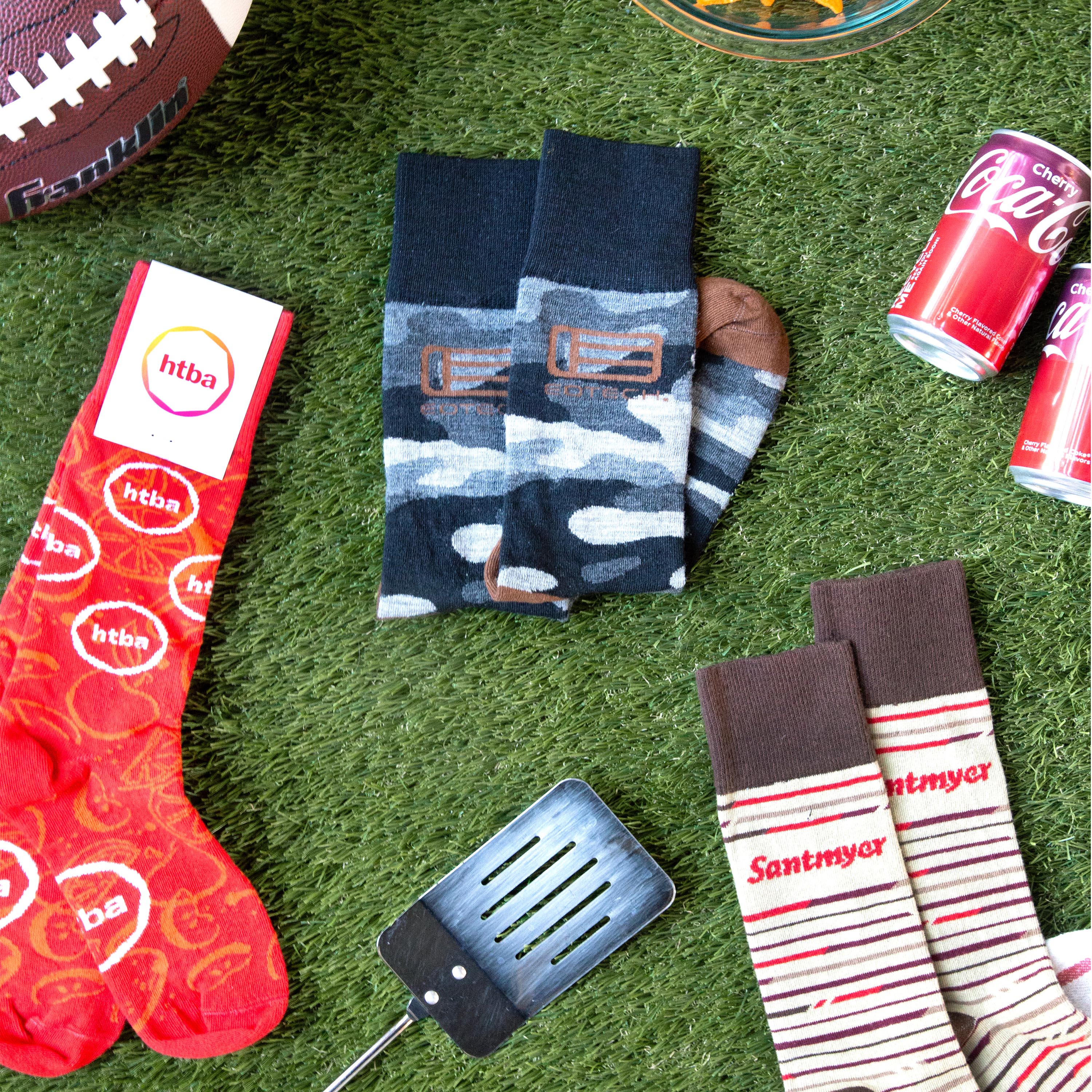 Crew Super Bowl Socks - Sporty Footwear for Football's Biggest Night - American Made 2