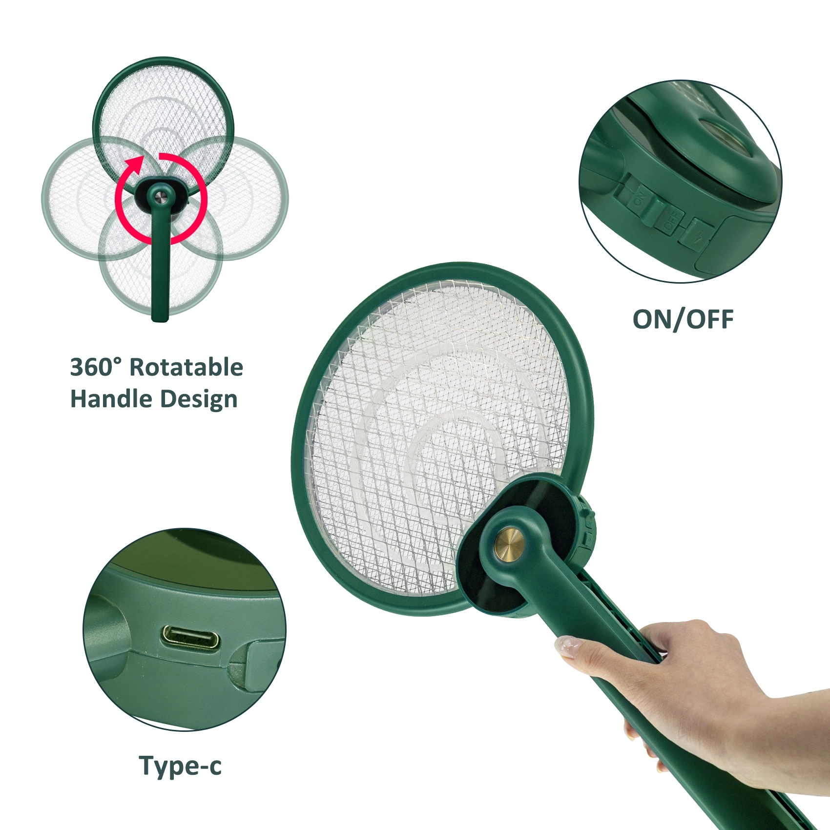 Foldable Mosquito Control Racket with Household Creativity 1