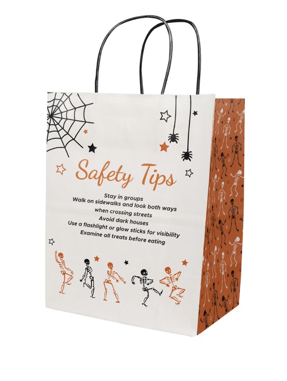 Halloween Scatter Design 2 Handle Shopper (8.5" x 10.25" x 5") 2