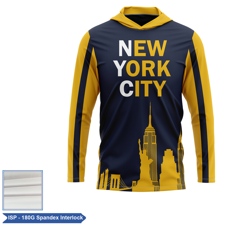 Unisex & Kids' Sublimation Spandex Interlock LS Hooded Tee 5