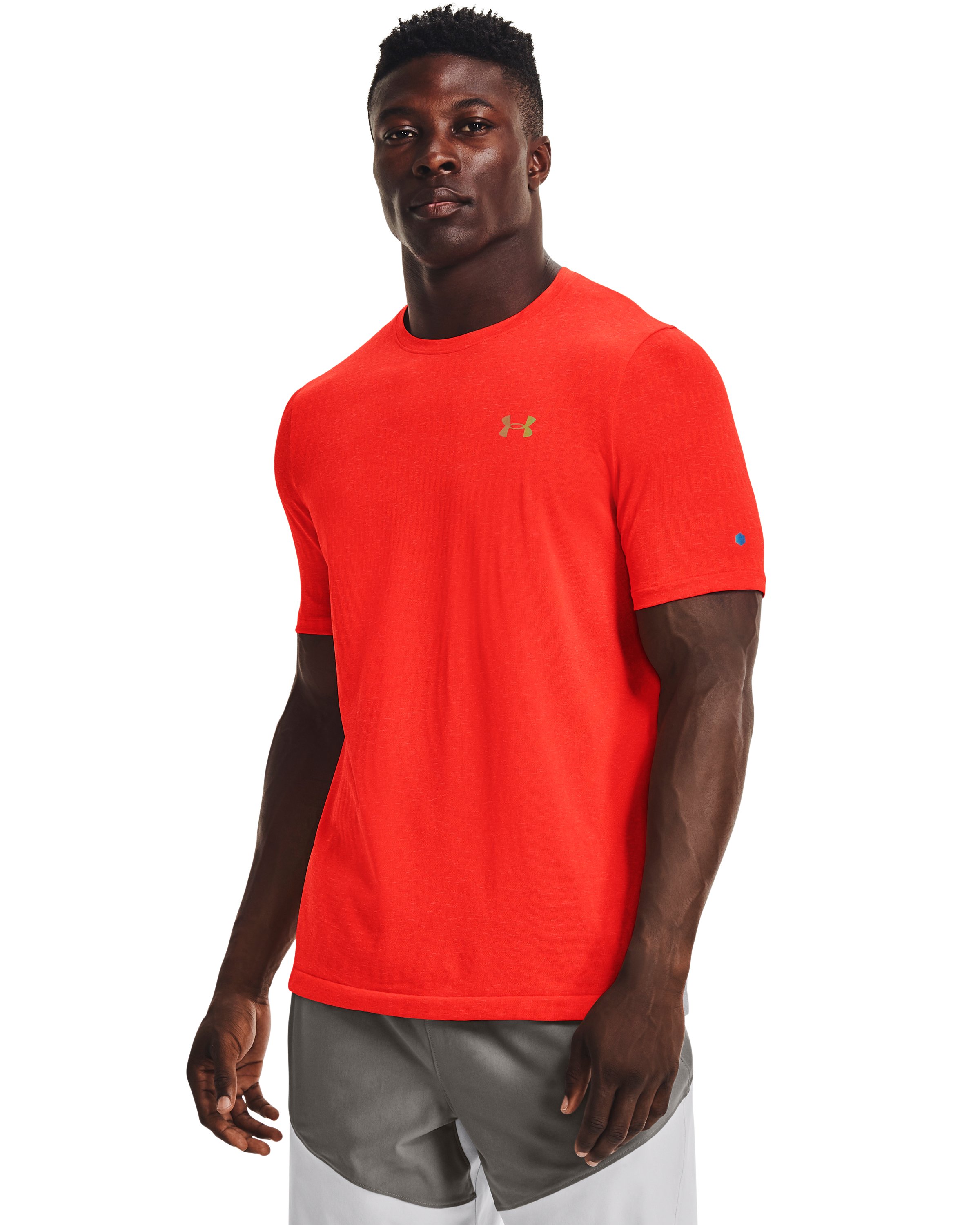 Men's UA RUSH HeatGear Seamless Illusion Short Sleeve  3