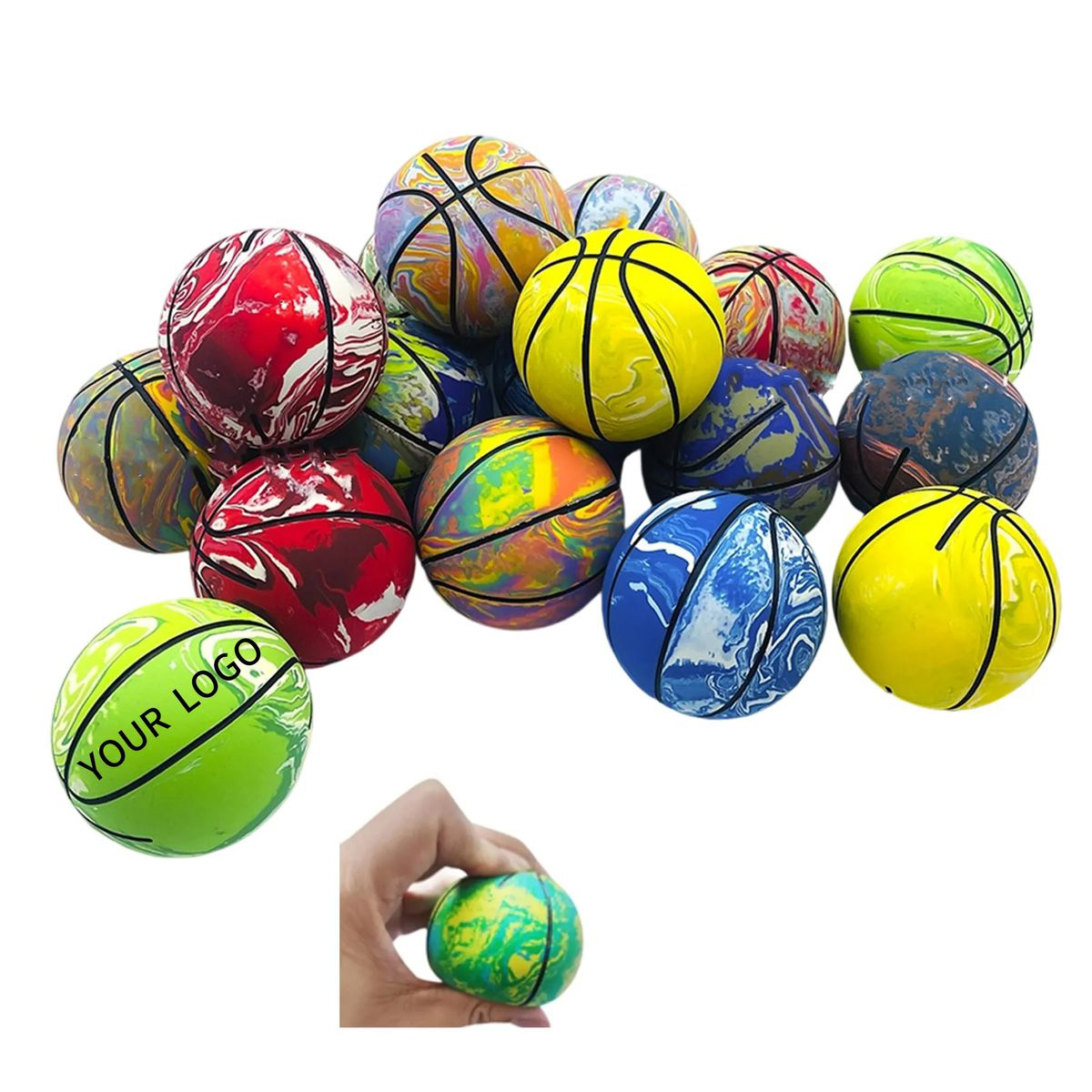 Mini Rubber Basketball Toy Ball for Pets and Kids 2