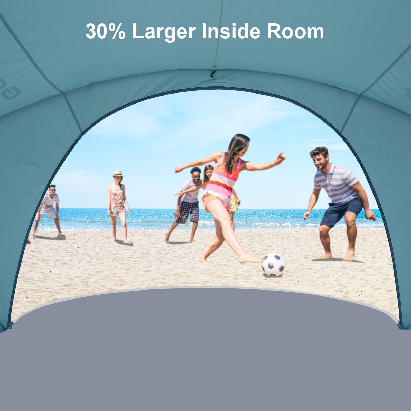 Dual Zipper Doors UV Protection Beach Tent 10