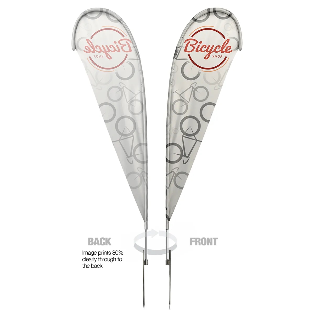 Teardrop Flag Single Sided Graphic With Hardware 10ft 1