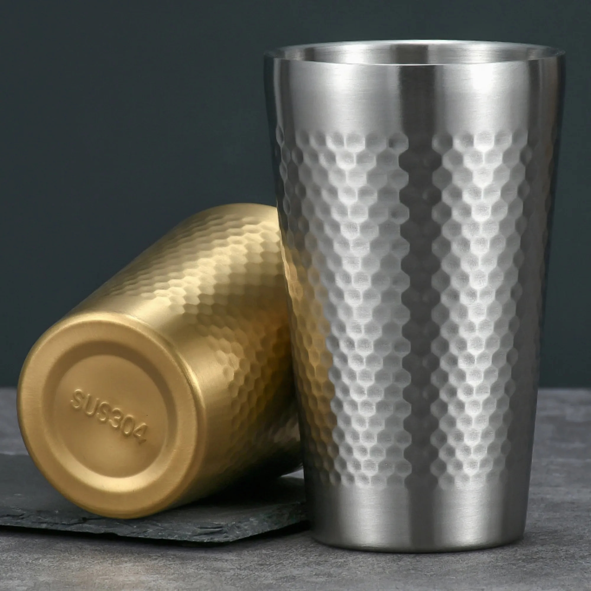 Stainless Steel Stackable Drinking Cup 6 oz 22 oz 14