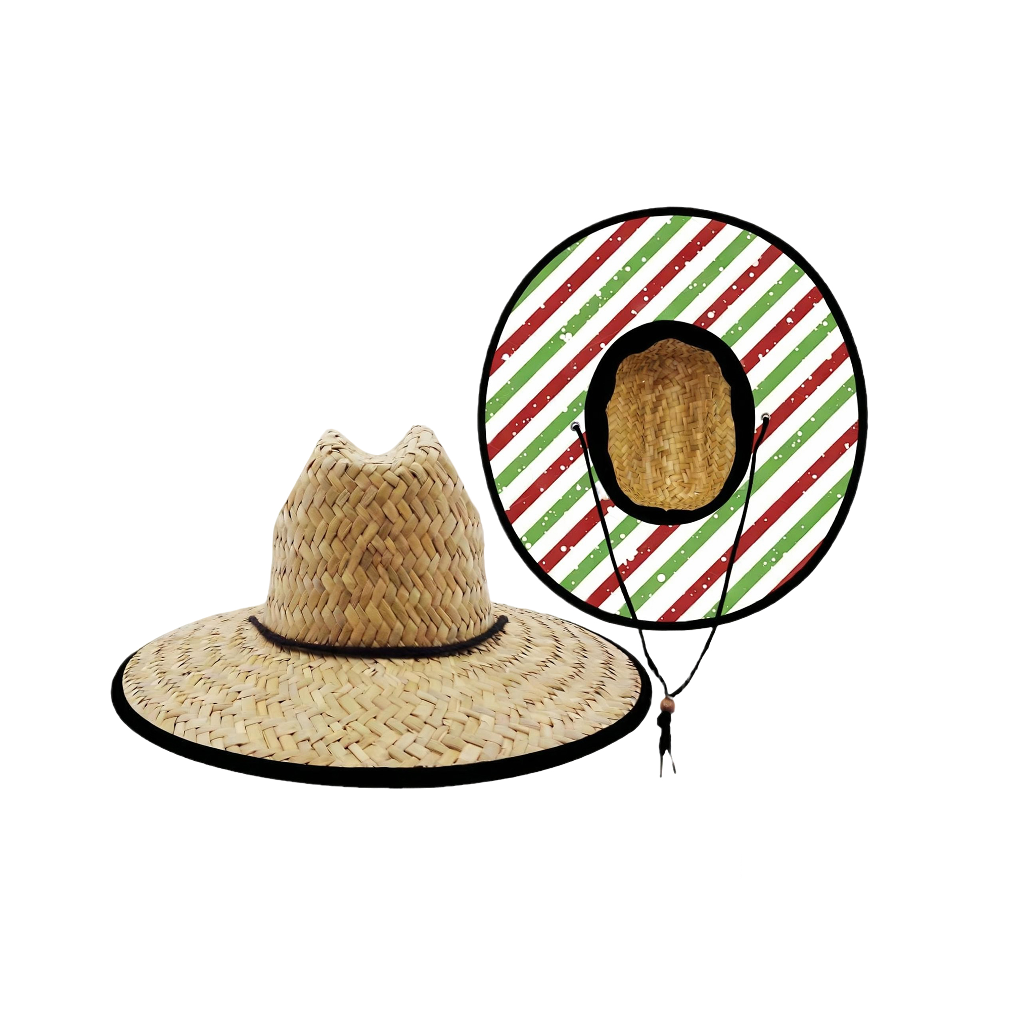 Wide Brim Straw Sun Hat With Adjustable Cord 10