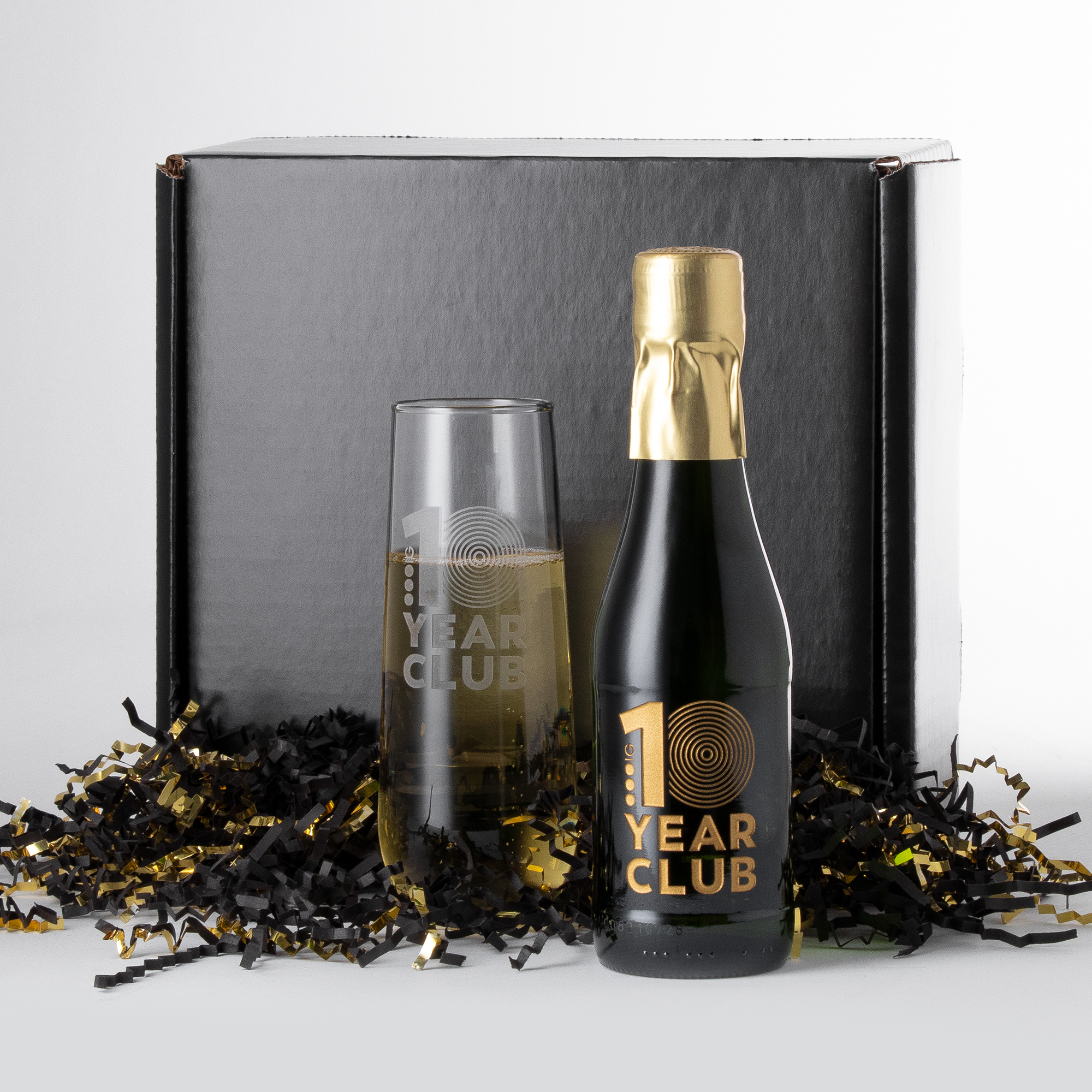 Sparkling Wine Kit with Mini Bottle & Stemless Flute 3