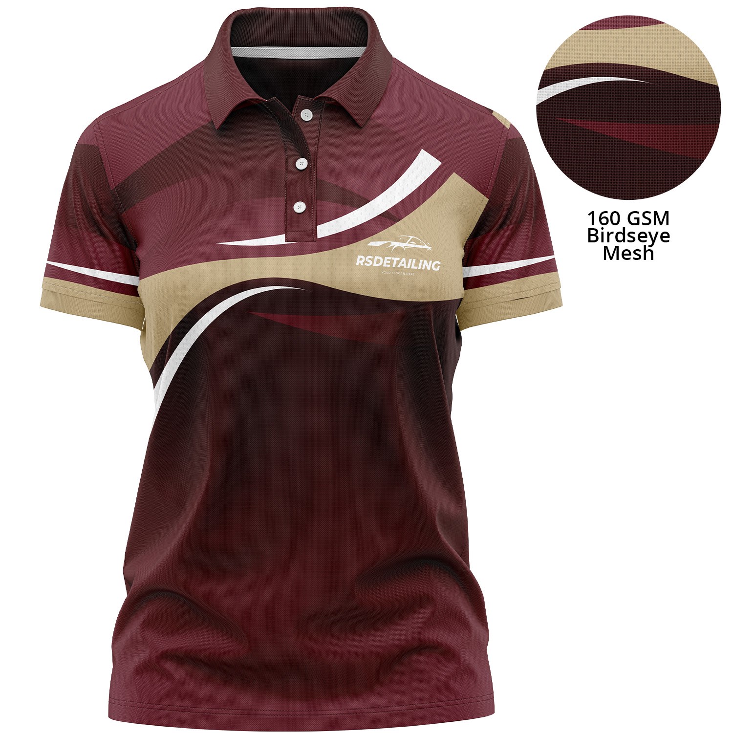 Women's 160 GSM Birdseye Mesh Dri-FIT Performance Corporate Polo shirts 5