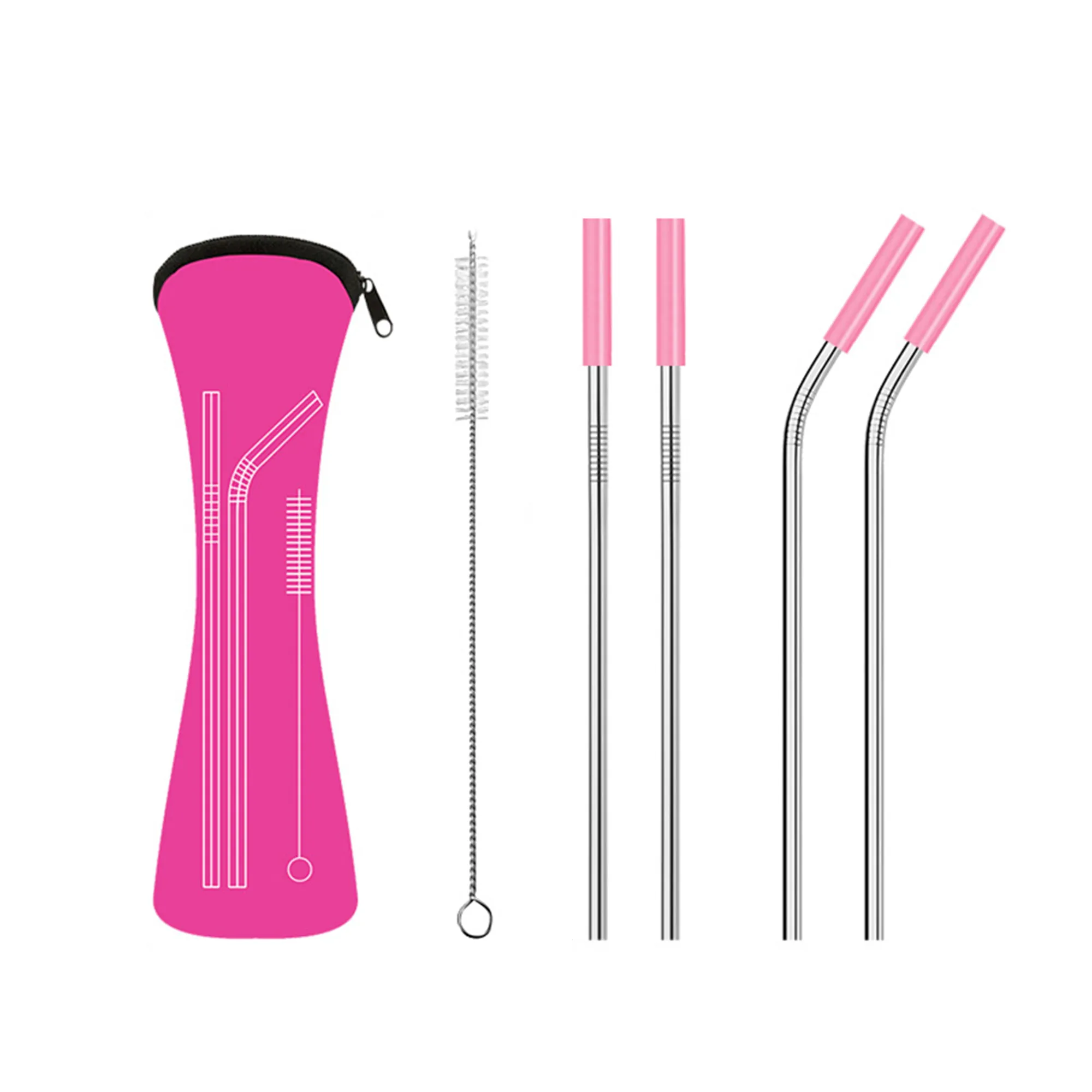 Stainless Steel Straw Set 4