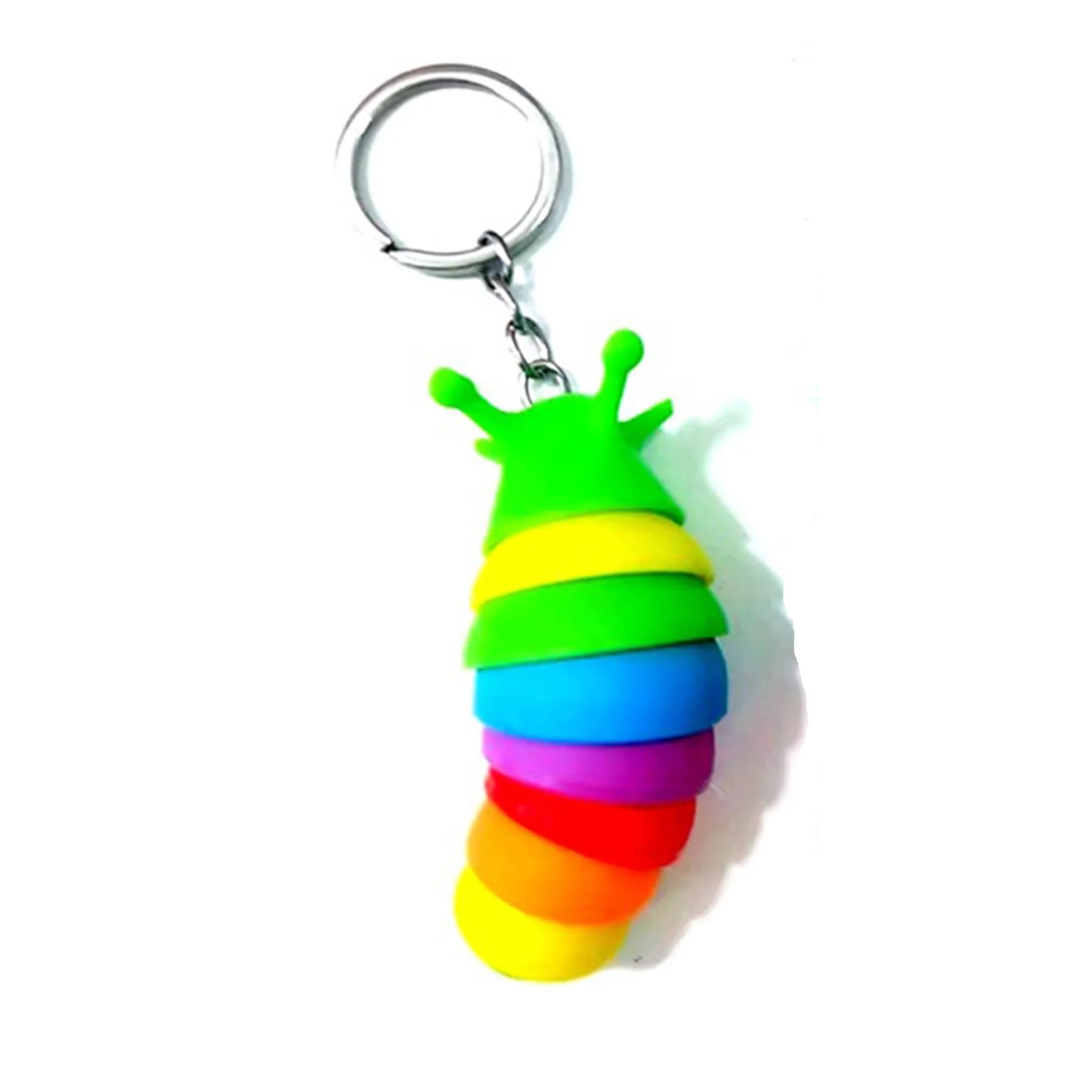 Plastic Intellectual Vent Caterpillar Keychain 8