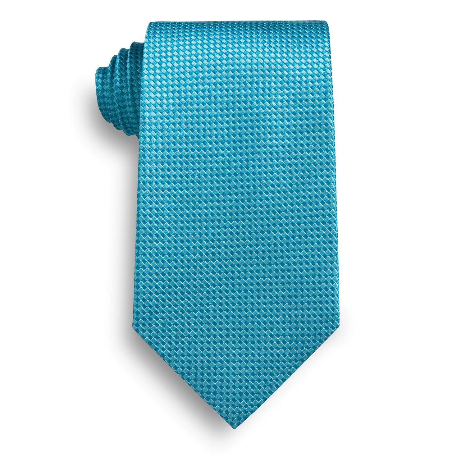 Turquoise Carlton Silk Tie 2